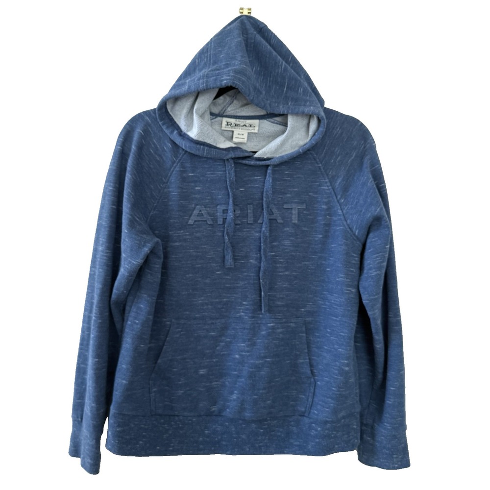 Ariat Hoodie Sweatshirt Women Medium Blue Pullover Logo Hooded